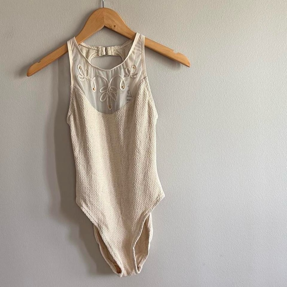 Sirena Y2K Silk Cream Bodysuit